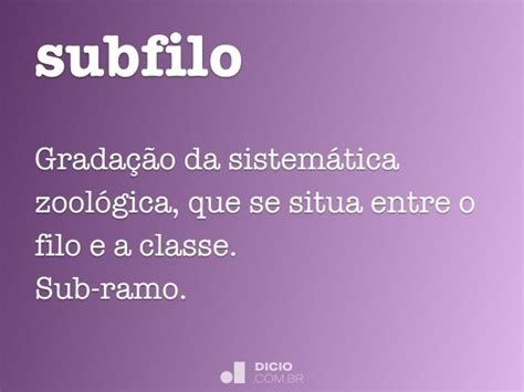 subfilo dicio dicionario  de portugues