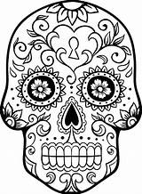 Coloring Skull Pages Sugar Mexico Mexican Drawing Female Culture Color Printable Template Clipartmag Getcolorings Getdrawings sketch template