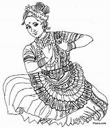 Coloring Dance Pages Dancer Dancing Drawing Indian Kerala Drawings Classical Kids Painting Mural Styles Pitara Kathakali Traditional Coloriage Choose Board sketch template