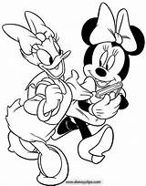 Minnie Daisy Mouse Mickey Coloring Pages Friends Duck Disney Donald School Drawing Outline Book Goofy Color Print Template Pluto Getdrawings sketch template