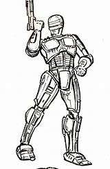 Robocop Coloring Pages Kids Printable sketch template