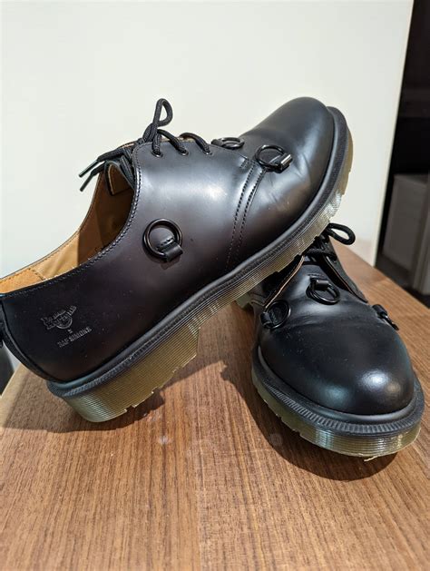 raf simons raf simons  dr martens leather ring shoes size  grailed