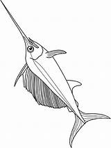 Zwaardvis Swordfish Schwertfisch Kleurplaten Strong Stemmen sketch template