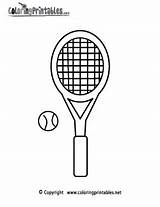 Coloring Racket Tennis Sports Pages Fun Template Printable sketch template