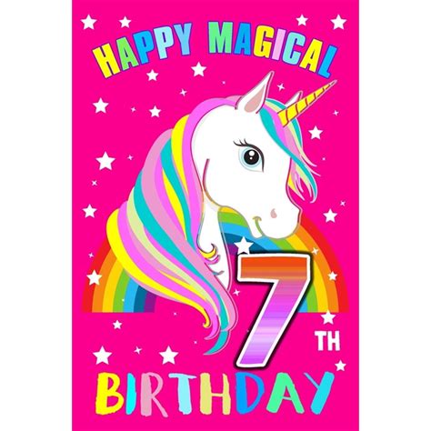 blue sky publishing happy magical 7th birthday unicorn birthday