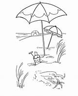 Coloring Summer Beach Pages Kids Printable Umbrella Sheets Color Clipart Preschool Ipad Scenes Gif Library Things Fun Activities Popular Different sketch template