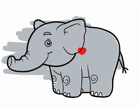 dibujos de elefantes  colorear dibujosnet