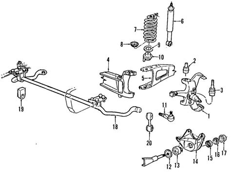 detailed diagram   front axle parts    ford