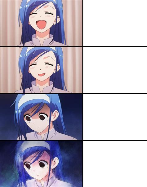 anime girls face  happiness  despair meme