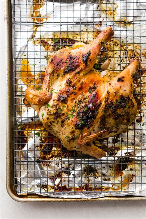 Roasted Herb Butter Spatchcock Chicken Recipe