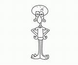 Squidward Coloring sketch template