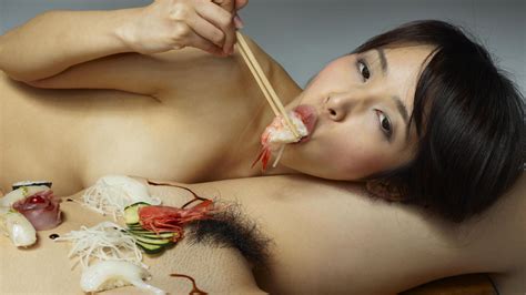 download photo 1920x1080 konata lulu japanese asian sushi food eating haired pussy