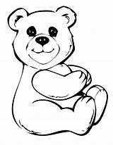 Bear Coloring Teddy Pages Bestcoloringpagesforkids sketch template