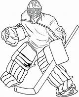Coloring Hockey Pages Player Goalie Boston Bruins Sports Goal Print Stick Drawing Keeper Printable Celtics Players Kids Color Pro Nhl sketch template