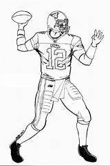 Coloring Brady Quarterback Rodgers Coloringhome Bengals Getcolorings Educativeprintable sketch template