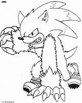 Sonic Coloring Pages Werehog Unleashed Getdrawings sketch template