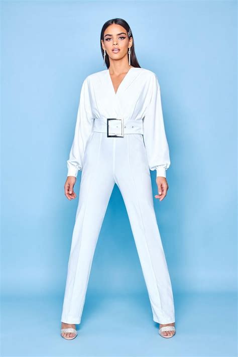 premium belted tailored jumpsuit boohoo tailored jumpsuit  shopping clothes formal