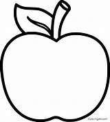 Coloring Pages Apple Printable Print Easy Colouring Kids Drawing Clip Format Vector Sheets Printables Fruits sketch template