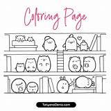 Coloring Kawaii Animals Printable Different Featuring Poses Pdf Funny Things sketch template