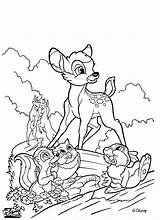 Bambi Bamby Coloring Thumper Coloriages Disegni Colorare Deer Coloringfolder sketch template