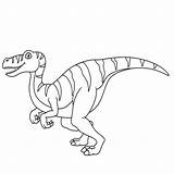 Velociraptor Raptor Dinosaur sketch template