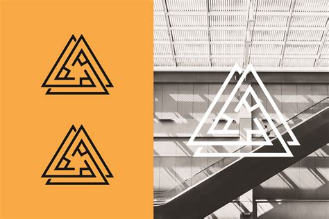 abstract triangle logo  logos design bundles