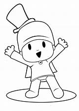 Pocoyo Coloring Pages Color Magician Printable Colouring Fun Para Things Am Kids Gif sketch template