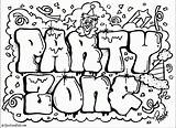 Coloring Pages Words Graffiti Popular sketch template