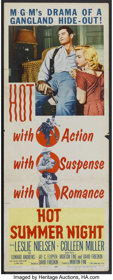 Hot Summer Night Mgm 1957 Insert 14 X 36 Crime