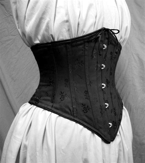 brocade victorian underbust corset waist cinch corset c 1900 etsy