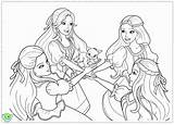 Coloring Barbie Pages Musketeers Three Coloringhome sketch template