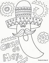 Coloring Mayo Cinco Pages Spanish Hispanic Printable Fiesta Printables Print Activity Color Kids Heritage Doodle Sheets Mexican Spa Activities Worksheets sketch template