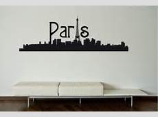 Paris skyline Wall Decal. Wall Sticker. by decoryourwall on Etsy