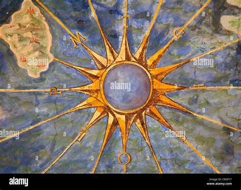 windrose   ancient map stock photo alamy
