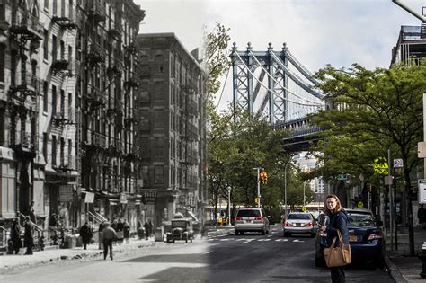 compare vintage nyc street scenes   modern counterparts