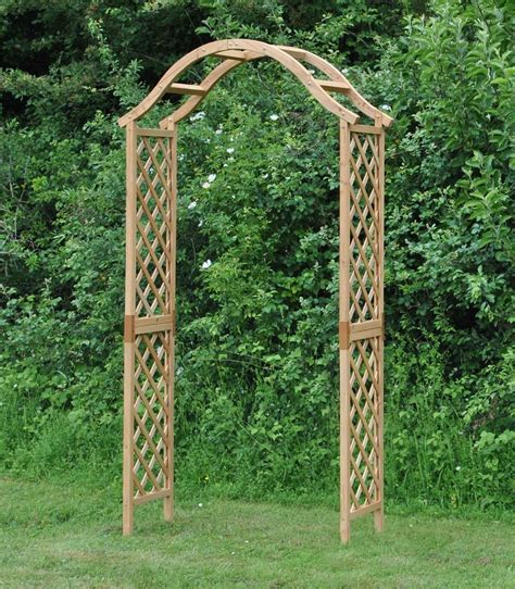 dorchester wooden garden arch  ground spikes  garden