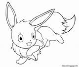 Eevee Coloring Pages Print Pokemon Getcolorings Printable Color Cute sketch template