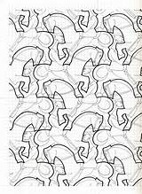 Escher Tessellation Colorare Tiling Regolo54 Mosaico Cornelis Maurits sketch template