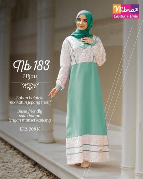 model gamis warna hijau muda jilbab satin