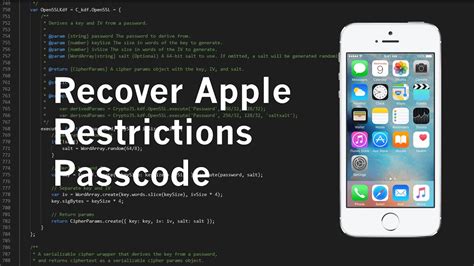 recover apple restrictions passcode  ios youtube