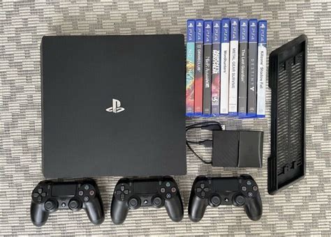 playstation  pro tb console black mint condition   dualshock controllers  games