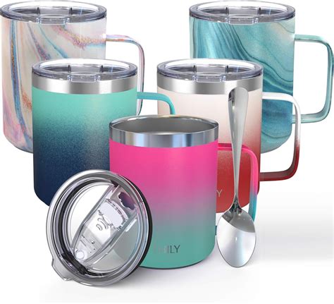 stainless steel insulated travel mug thily  oz vacuum insulated