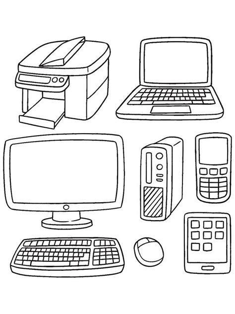 computer drawing computer lab coloring sheets coloring pages