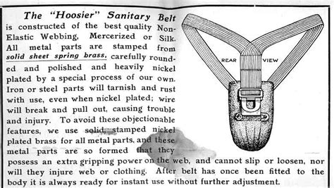 hoosier sanitary belt yes ladies at one time this was progressive belts like this one were