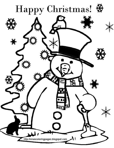 snowman coloring pages coloring pages happy christmas