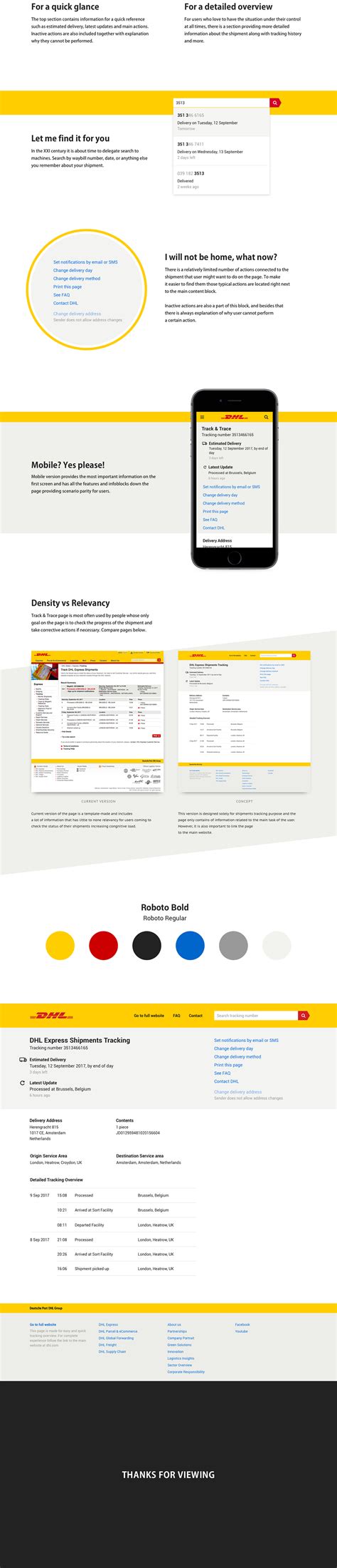 dhl track trace  behance