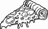 Pizza Coloring Pages Cheese Macaroni Printable Drawing Colouring Slice Cartoon Getdrawings Toppings Steve Food Crust Stuffed Make sketch template