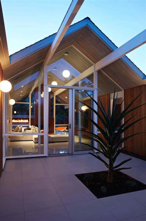 redesigned eichler home  california   indoor outdoor flow