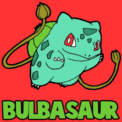 draw bulbasaur  pokemon step  step drawing tutorial