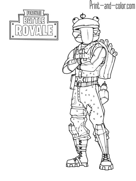 fortnite battle royale coloring page beef boss skin outfit peppa pig